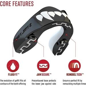 SAFEJAWZ Mouthguard Strapless Slim Fit, Adults and Junior with Case- BRAND NEW‌